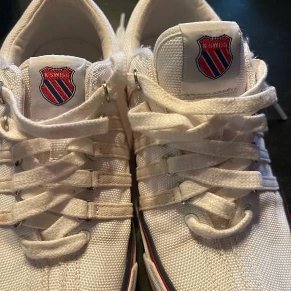 K SWISS Classic White Canvas Sneakers - Picture 8 of 9